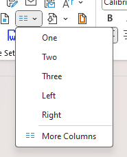Add or Remove Columns Window